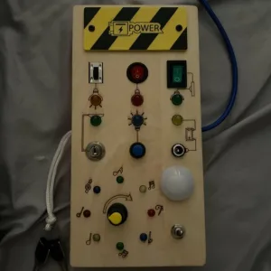 Received Montessori Busy Board with LED Lights from customer C***a.