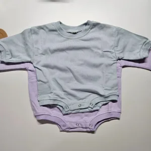 Ricevuto Baby Cotton Long Sleeve Bubble Romper dal cliente E******c.