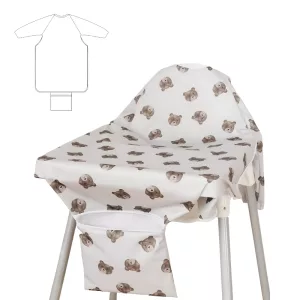 waterproof bib, long sleeve bib, feeding bib, full coverage bib