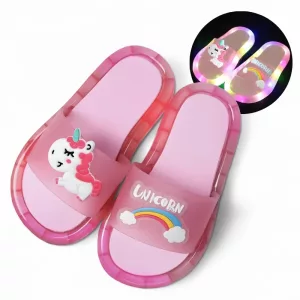 kids slippers, unicorn slippers, light up slippers
