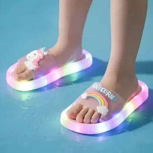 Ciabatte Bambini LED Unicorno Luminose