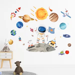 space wall stickers, wall decals, nursery wall stickers