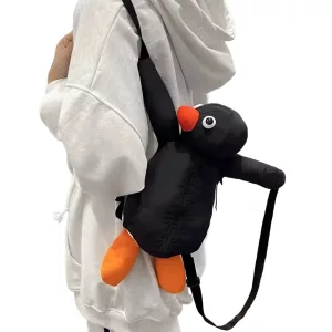 cute backpack, kawaii backpack, plush backpack, penguin backpack, mini backpack