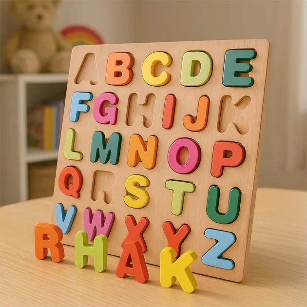 montessori toy, alphabet board, alphabet matching game, wooden montessori toys