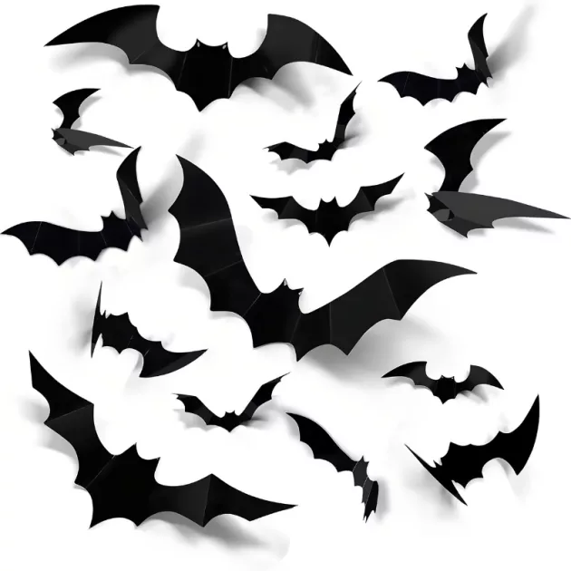 halloween black bats, wall decor