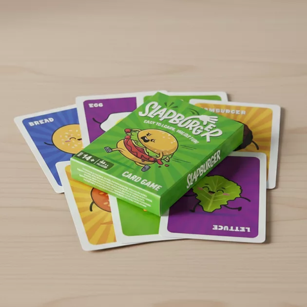 slapburger game, family game, party board game, fun family games