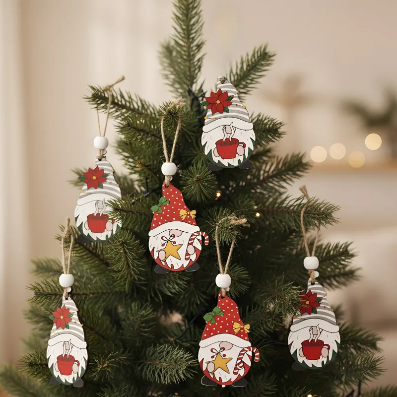 christmas ornament, wooden christmas tree ornament, christmas tree hanging decoration, cute christmas ornaments
