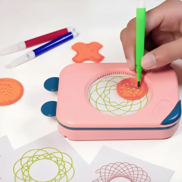 spirograph drawing toy, geometric drawing toy