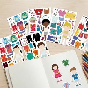 dress up stickers, funny dress up stickers,