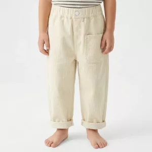 Pantaloni in velluto a coste di cotone a gamba larga e caldi per bambini