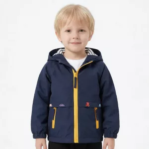 Giacca a vento leggera ed elegante in cotone con cappuccio