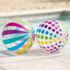 2pz Pallone da Beach Volley Gonfiabile a Righe Colorate
