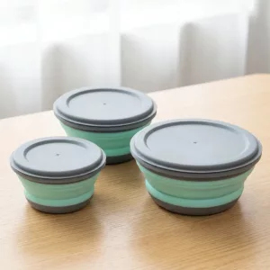 Set di 3 Contenitori Pranzo Pieghevoli Portatili per Bambini